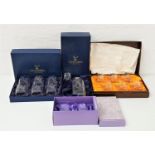 SELECTION OF BOXED SCOTTISH CRYSTAL including two Edinburgh whisky tumblers, set of six Edinburgh