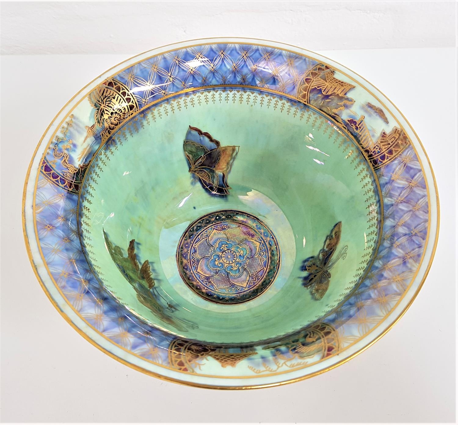 1930s WEDGWOOD BUTTERFLY LUSTRE BOWL designed by Susannah Margaretta 'Daisy' Makeig-Jones, of - Image 2 of 2