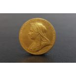 VICTORIA GOLD JUBILEE MEDAL with young Victoria to one side, the reverse with Victoria veiled,