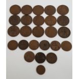 SELECTION OF GEORGE V COINS including 1912, 1918, 1936, 1917 penny, 1928 halfpenny, etc.