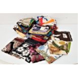 SELECTION OF LADIES VINTAGE SCARVES featuring many colours and designs, some Italian and French