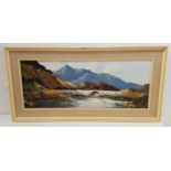 CHARLES WYATT WARREN Old Bridge Over The River Shiel, oil on board, signed, 28cm x 74cm