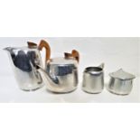 PICQUOT WARE TEA SERVICE comprising a tea pot, hot water jug, milk jug and lidded sugar bowl (4)