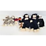 EIGHT BOYD CATS most with original labels, some with outfits, in various plush colours (8)