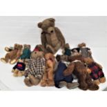 THIRTEEN BOYD BEARS all with original labels and some with outfits, in various shades of brown (13)