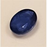 CERTIFIED LOOSE NATURAL BLUE SAPPHIRE the oval cut sapphire weighing 1.36cts, with suggested