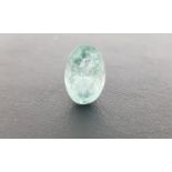 CERTIFIED LOOSE NATURAL GREEN BERYL the oval cut gemstone weighing 8.46cts, with ITLGR Gemstone