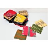SELECTION OF VINTAGE AND MODERN COTTON BANDANAS featuring different colours and designs,