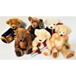 SELECTION OF COLLECTORS TEDDY BEARS including the Harrods 1999 with a green waistcoat, Harrods