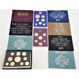 SELECTION OF TEN UN-CIRCULATED COIN SETS Including 1999 United Kingdom proof coin collection, 1979