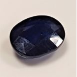 CERTIFIED LOOSE NATURAL SAPPHIRE the oval cut blue sapphire weighing 7.54cts, with IDT certificate