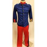VINTAGE BELLBOY BLUE AND RED OUTFIT - UNKNOWN PRODUCTION made by Western Costume Company