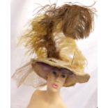 SCOTTISH BALLET - THE TALES OF HOFFMANN - GUEST the lemon brimmed hat with yellow, brown and cream