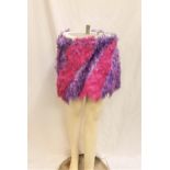 THE FLINTSONES (1994/2000) - PINK AND PURPLE FAUX FUR MINI SKIRT Pink and purple faux fur mini