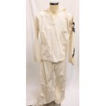 PEARL HARBOR (2001) - U.S. NAVY WHITES UNIFORM Gents naval white canvas trousers 36 inch waist and
