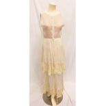 CHER OWNED VINTAGE GAUZE AND LACE DRESS Accompanied by Star Wares Collectibles certificate of