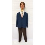 THE BEATLES - RINGO STARR'S SUIT, SHIRT AND TIE the collarless four button jacket in blue jersey