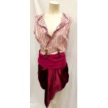 SCOTTISH BALLET - CARMEN - LUCAS the white and pink pin stripped waistcoat with brass buttons and