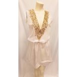 PARIS HILTON - 'DESTINATION STYLE' TUNIC DRESS WITH GOLD TRIM size M. Accompanied by Seen on