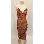 CARMEN ELECTRA - FLORAL SILK DRESS by Tracy Reese. Size small. Accompanied by Star Wares