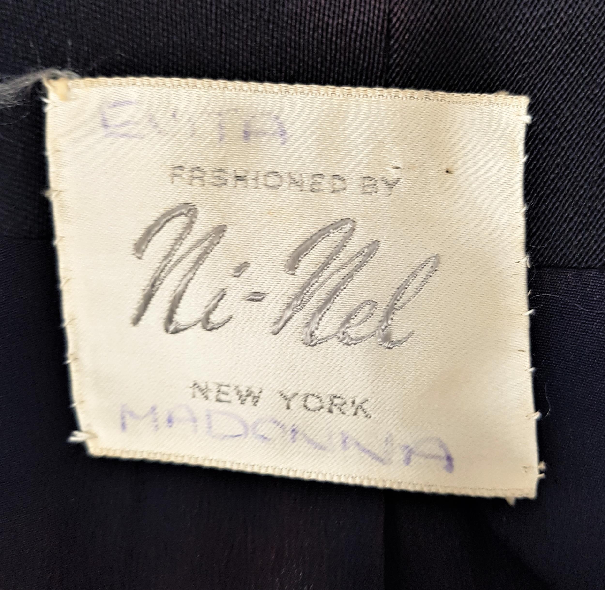 EVITA (1996) - EVA PERON'S NAVY THREE PIECE SUIT - PLAYED BY MADONNA Made by 20th Century props, - Image 4 of 7