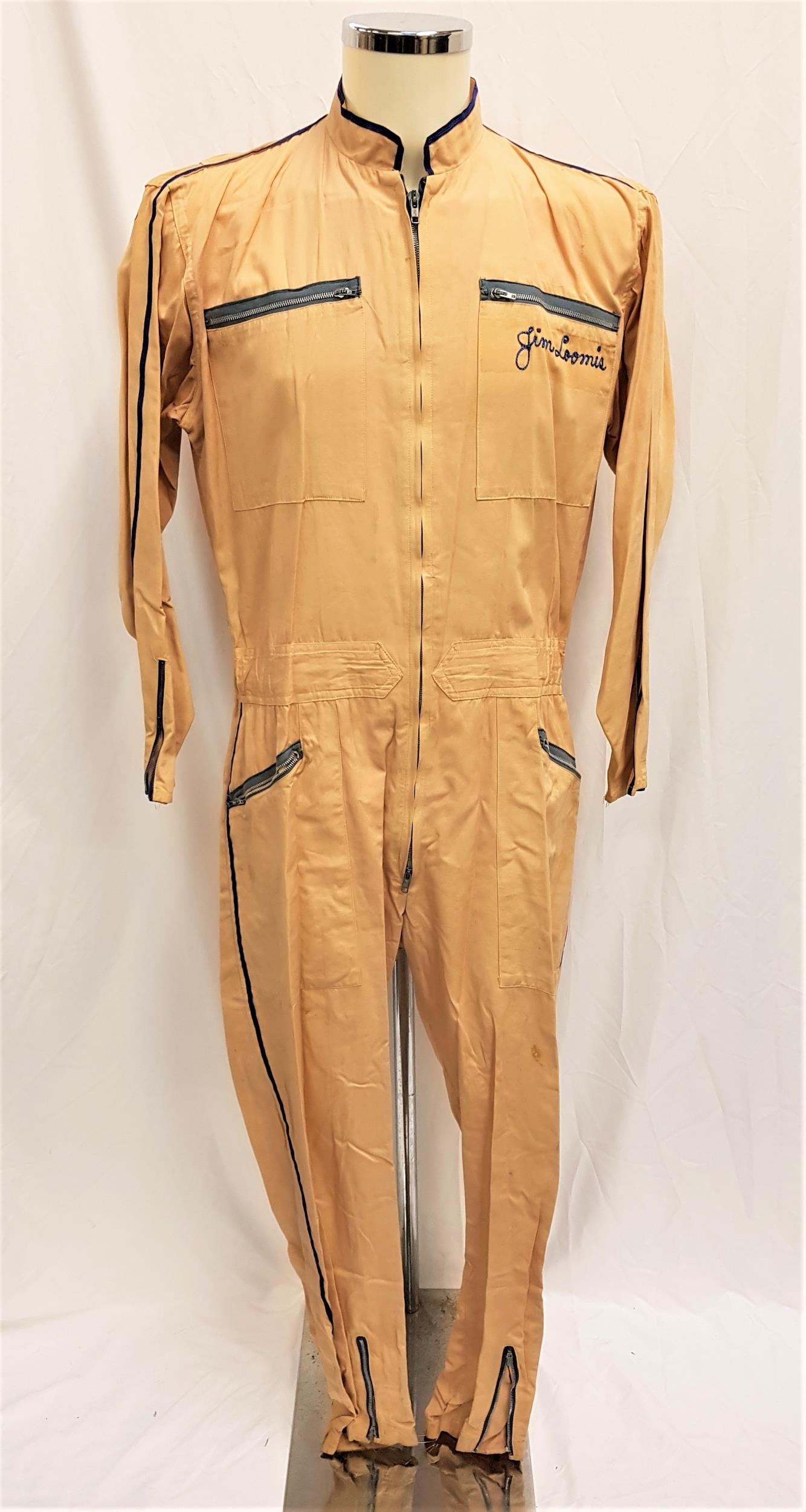 RED LINE 7000 (1965) - JIM LOOMIS'S RACE DRIVERS JUMPSUIT - PLAYED BY ANTHONY ROGERS the beige