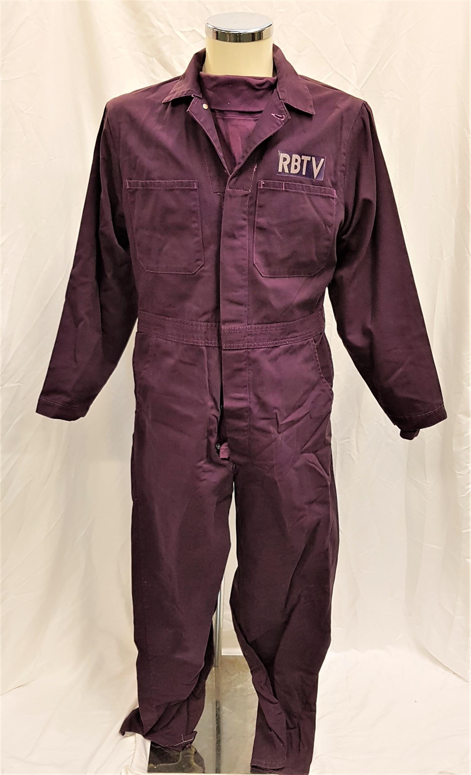 THE ADVENTURES OF ROCKY & BULLWINKLE (2000) - RBTV JUMPSUIT AND SHIRT Gents 100% cotton, purple died