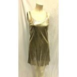 FIVE 1950s SILVER LUREX SCI-FI MINI DRESSES all by Paraphernalia and with 20th Century Fox labels,