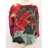 SCOTTISH BALLET - PETER PAN the knitted red, grey, green and purple jumper with patches,
