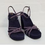 CHER - MIU MIU HEELS the strappy purple sandals with block heels, size 38. Accompanied by Star Wares