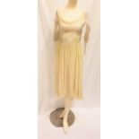 SCOTTISH BALLET - GISELLE - CHARACTER GISELLE the cream chiffon and cotton dress with three