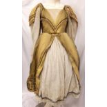 SCOTTISH BALLET - THE TALES OF HOFFMANN - GUEST the light gold dress with cream velvet sleeve,