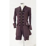 SCOTTISH BALLET - SWAN LAKE - HUNTSMAN the four piece costume comprising a light purple jacket