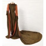 CAMELOT (1967) - MEDIEVAL DRESS with long train and wizard sleeves, accompanied by a Back Lot