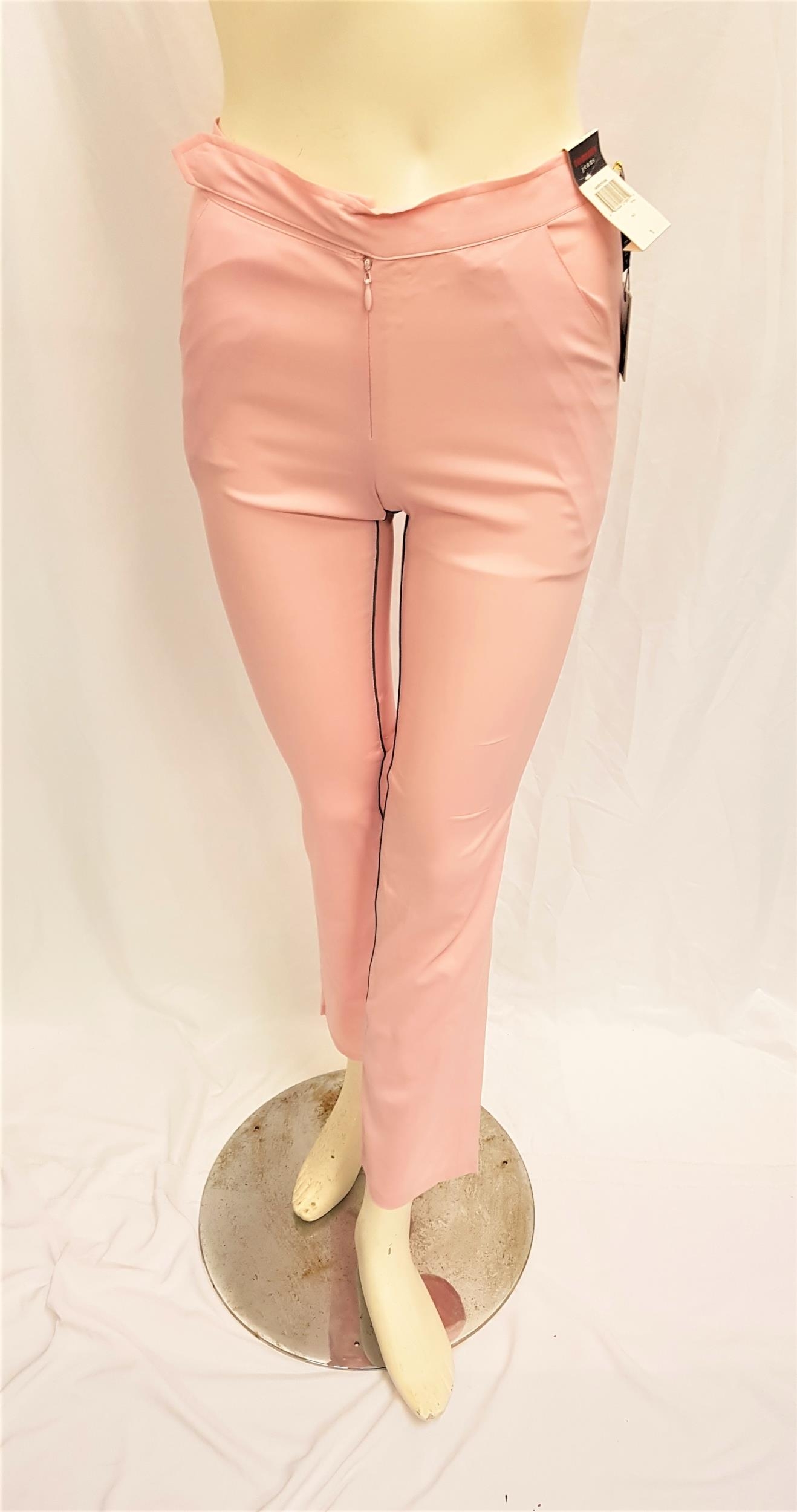 CARMEN ELECTRA - 'TOMMY JEANS' PINK STRETCH MATERIAL TROUSERS with tags, Size 1. Accompanied by Star