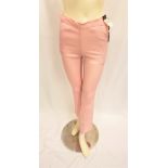 CARMEN ELECTRA - 'TOMMY JEANS' PINK STRETCH MATERIAL TROUSERS with tags, Size 1. Accompanied by Star