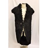 THE FLINTSTONES (1994/2000) - MEN'S FAUX FUR COSTUME the large black faux fur sleeveless coat with a