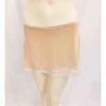 CARMEN ELECTRA - WHITE SEQUIN MINI SKIRT by Ophelia, size 1. Accompanied by Star Wares