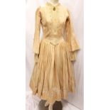 SCOTTISH BALLET - THE TALES OF HOFFMANN the cream chiffon overlay dress with lace detail to front