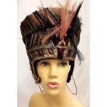 SCOTTISH BALLET - THE TALES OF HOFFMANN the multi-colored snake print helmet style hat with