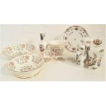 MIXED LOT OF CERAMICS including a Crown Staffordshire Penang vase, 21.5cm high; three Aynsley