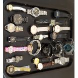 SELECTION OF LADIES AND GENTLEMAN'S WRISTWATCHES including Casio, Emporio Armani, Parfois, G-