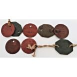 SELECTION OF MILITARY IDENTIFICATION TAGS in cardboard, some round and some octagonal, named to
