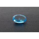 CERTIFIED LOOSE NATURAL BLUE TOPAZ the oval mixed cut topaz weighing 20.55cts, with ITLGR