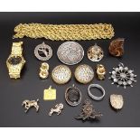 INTERESTING SELECTION OF SILVER AND OTHER JEWELLERY including a South African silver brooch with