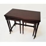 MCINTOSH MAHOGANY OCCASIONAL TABLE with a rectangular fold over top and two slide out occasional