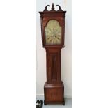 WILLIAM SCOTT OF BEITH MAHOGANY AND INLAID LONGCASE CLOCK early 19th century, the hood with