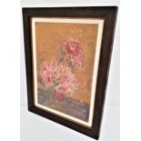 TWO FLOWER STUDIES one waterclour signed J W M Kinnell and dated 1916, 40cm x 28cm; the other an