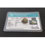 CERTIFIED LOOSE NATURAL GREEN SAPPHIRE the rough cut sapphire weighing 23.51cts, with ITLGR,