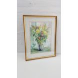 JOHN S. CLARK Chrysanthum and Golden Privet, watercolour, signed and label to verso, 52cm x 37cm;